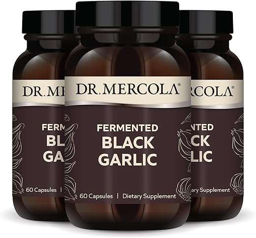 Alho Preto Fermentado, 90 Porções (180 Cápsulas), Suplemento Alimentar, Apoia a Saúde Imunológica, Não-OGM - Dr. Mercola