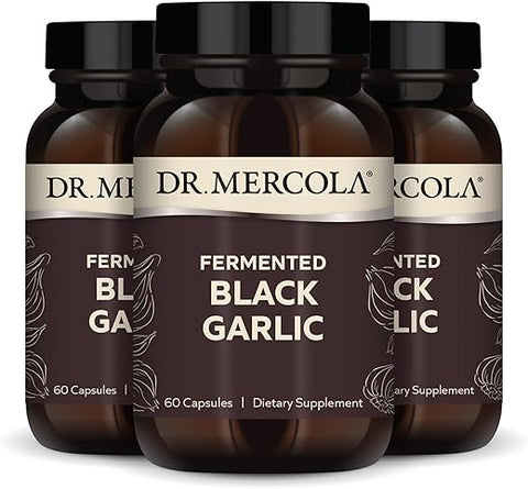 Alho Preto Fermentado, 90 Porções (180 Cápsulas), Suplemento Alimentar, Apoia a Saúde Imunológica, Não-OGM - Dr. Mercola