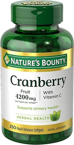 Nature's Bounty - Nature’s Bounty Cranberry 4200mg Com Vitamina C, Saúde Urinária  Nature’s Bounty
