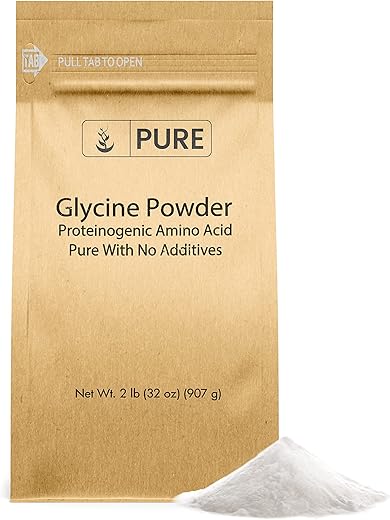 PURE ORIGINAL INGREDIENTS - Pó de Glicina Pura de Ingredientes Originais (907g) Não-OGM, Aminoácido Não-Essencial, Livre de Alergênicos