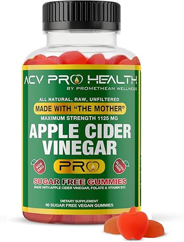 Promethean Wellness - Gummies de Vinagre de Maçã Sem Açúcar  Golo – Detox Keto Avançado – Baixo Carboidrato – Limpeza Detox – 60g