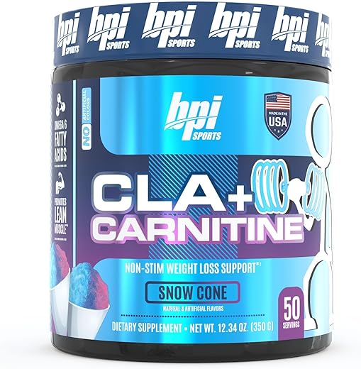 CLA Carnitine – Ácido Linoleico Conjugado – Fórmula para Perda de Peso – Metabolismo, Desempenho, Massa Magra – Livre de Cafeína – Para Homens - BPI Sports