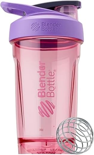 Strada Shaker Cup – Copo Agitador Perfeito para Shakes de Proteína e Pré-Treino, 24 ml, Roxo - BlenderBottle