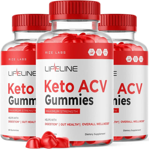 rize labs - (3 Pacotes) Gomas Lifeline Keto ACV – Gomas de Vinagre de Maçã Lifeline Keto – Keto Plus Gummy ACV (180 Gomas)