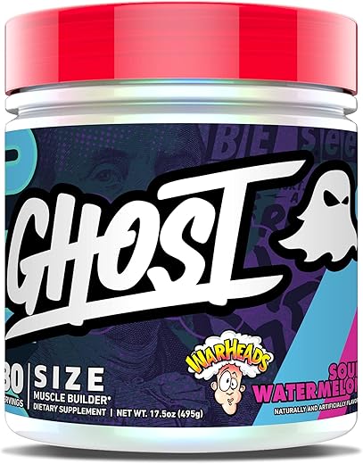 Size – Suplemento Alimentar para Construção Muscular – Warheads Sour Watermelon, 30 Porções – Creatina para Crescimento e Força Muscular – Suplementos para Homens - GHOST