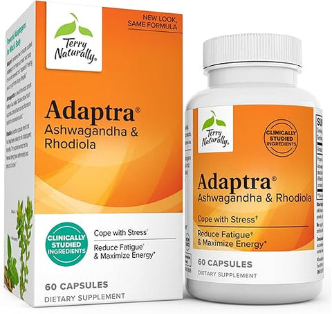 Adaptra – 60 Cápsulas – Ashwagandha: Energia e Equilíbrio Natural - Terry Naturally