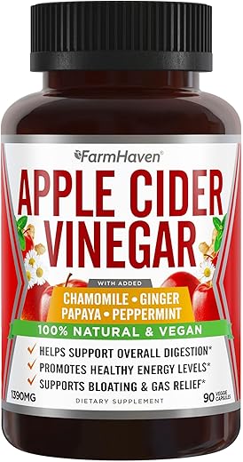 FarmHaven - Cápsulas de Vinagre de Maçã com Gengibre e Papaia – 100% Natural e Poderoso!