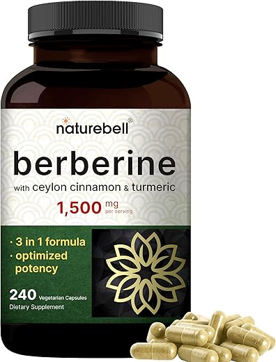 NatureBell - Suplemento de Berberina | Canela Verdadeira do Ceilão : Plus | 60 cápsulas | 500mg