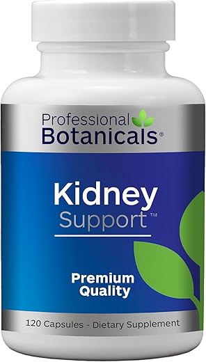 Professional Botanicals - Suporte Renal – Suplemento Vegano de Limpeza Renal, Desintoxicação Herbal Natural e Suporte para Trato Urinário, Bexiga e Rins – 120 Cápsulas Vegetarianas