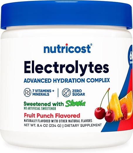 Pó Complexo de Eletrólitos (60 Porções, Sabor Frutas Vermelhas) – Bebida Hidratante com Vitaminas e Minerais - Nutricost