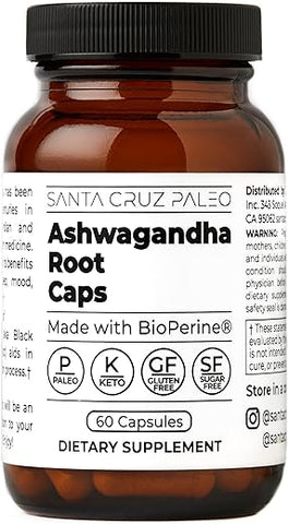Ashwagandha Caps 600mg por Cápsula – 60 Cápsulas | Comprar Online - Santa Cruz Paleo