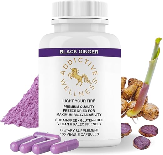 Energia e Resistência com Gengibre Preto Tailandês para Homens – Suporte ao Metabolismo Energético – 60g - Addictive Wellness