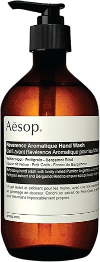 Reverence Aromatique Hand Wash – Limpeza e Esfoliação das Mãos – Com Extratos Botânicos e Pó de Pedra-pomes – 500 ml - Aesop