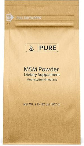 PURE ORIGINAL INGREDIENTS - Methylsulfonylmethane MSM em Pó (900g), Always Pure – Suplemento Alimentar de Enxofre Natural