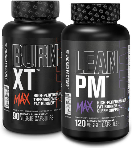 Jacked Factory - Burn-XT Max – Queimador de Gordura Termogênico de Alto Desempenho – Marca Burn-XT Max