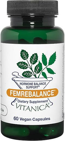 FemRebalance: Suporte ao Equilíbrio Hormonal para Mulheres, Vegano, 60 Cápsulas - Vitanica