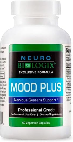 Neuro biologix - Mood Plus – Suplemento Completo de Suporte ao Humor – Auxílio Calmante para Estresse e Suporte à Função Cerebral – 60 cápsulas