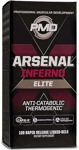 Sports Arsenal X Inferno – Gel Líquido Termogênico de Ação Rápida – Queimador de Gordura e Manutenção Muscular – Aumenta o Metabolismo e Energia – 120 g - PMD