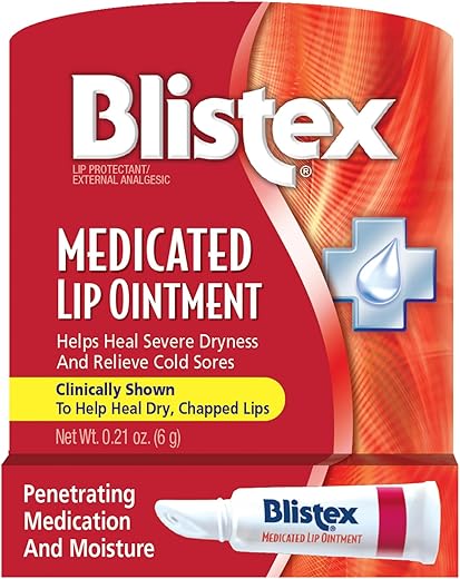 Pomada Labial Medicada, Tubo de 0,21 Onças, Pacote com 12 – Alivia Aftas - Blistex