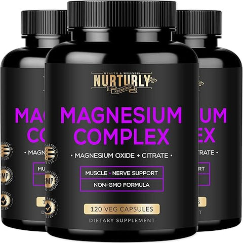 NURTURLY - Magnésio Citrato: Benefícios para a Saúde e Bem-Estar | 100% Natural | 500g