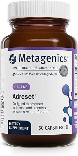 Adreset – Suplemento Adaptogênico – Alívio da Fadiga* – com Ginseng Asiático – 60 cápsulas - Metagenics