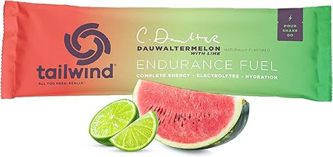 Endurance Fuel: Pó para Bebida Esportiva Pronto para Levar, com Eletrólitos, Livre de Transgênicos, Sem Soja, Laticínios e Glúten, Adequado para Veganos, Sabor Melancia Dauwalter, Pacote com 12 Unidades - Tailwind Nutrition