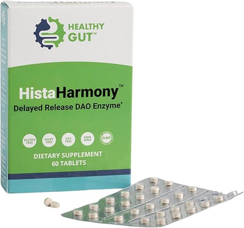 Healthy Gut,LLC - HistaHarmony | Suporte Enzimático DAO de Liberação Retardada para um Intestino Saudável | 60 Porções