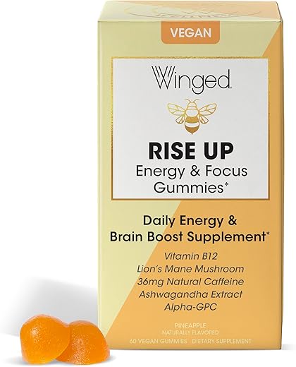 Winged Wellness - Gummies Energéticos Winged Rise Up  – Energia Natural para o seu dia | 30g