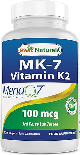 Best Naturals - Melhor Naturals Vitamina K2 MK-7 100 mcg 120 Vcaps