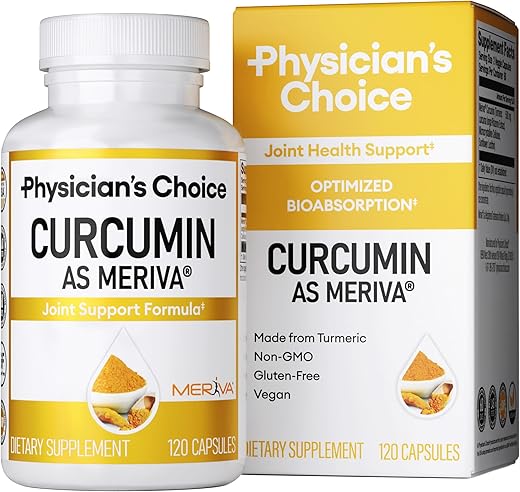 Physician's CHOICE - Physician’s CHOICE Curcumin Meriva 500 – Suporte Articular Cientificamente Pesquisado – 120 Cápsulas
