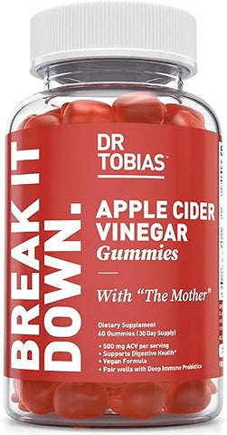 Gomas de Vinagre de Maçã 500mg com Mãe – Folate, B12 - Dr. Tobias