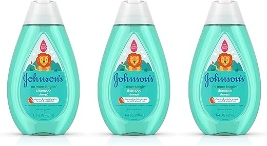 Johnson's Baby - Shampoo Johnson’s No More Tangles para Crianças, Fórmula Suave Sem Lágrimas, Hipoalergênico e Livre de Parabenos, Ftalatos, Sulfatos e Corantes, 400 ml