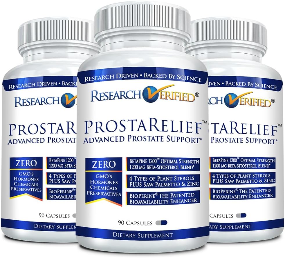 Prosta Relief – Saw Palmetto e Bioperine® – Saúde da Próstata; Bexiga - Research Verified