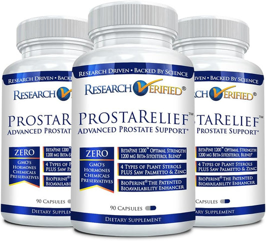 Prosta Relief – Saw Palmetto e Bioperine® – Saúde da Próstata; Bexiga - Research Verified