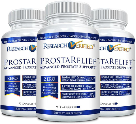 Prosta Relief – Saw Palmetto e Bioperine® – Saúde da Próstata; Bexiga - Research Verified