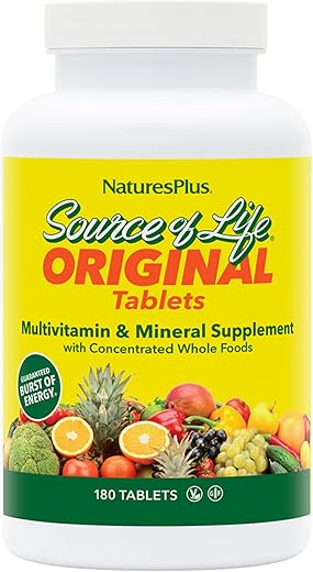Source of Life – 180 Comprimidos – Multivitamínico 180g - Natures Plus