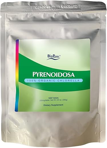 Chlorella Pyrenoidosa – Superfood Nutracêutico 100% Orgânico, com Parede Celular Rachada, Rico em Proteínas, Vitaminas e Minerais – Embalagem com Proteção Máxima - BioPure