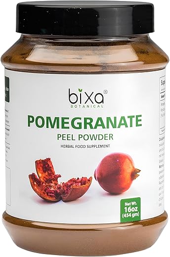 bixa BOTANICAL - Pó de Casca de Romã Bixa BOTANICAL (Punica granatum) | 454g | Suplemento Herbal Ayurvédico | Sem Glúten, Não-OGM, Esterilizado a Vapor, Vegano, 100% Puro