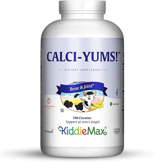 KiddieMax Calcium – CalciYum! – Chewies Saborosos em Formato de Animais – Kosher (180 Unidades) - Maxi Health