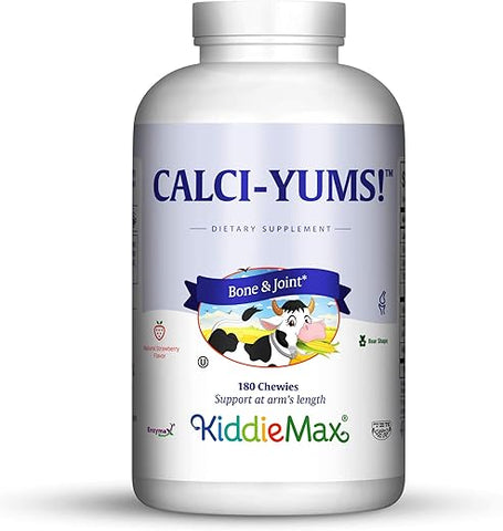 KiddieMax Calcium – CalciYum! – Chewies Saborosos em Formato de Animais – Kosher (180 Unidades) - Maxi Health