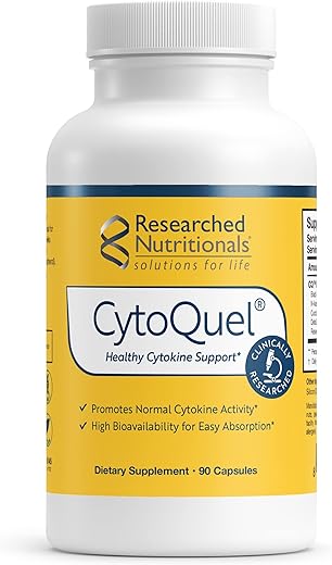 CytoQuel – Citoquinas Saudáveis | 60 cápsulas | Marca Researched Nutritionals - Researched Nutritionals