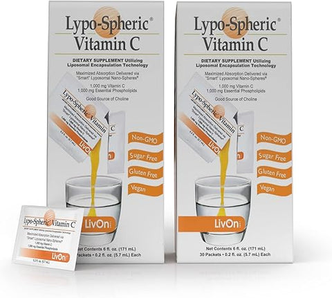 Lypo–Spheric Vitamina C 1.000 mg – Potente Antioxidante em Gel para Reforçar a Imunidade - LivOn Laboratories