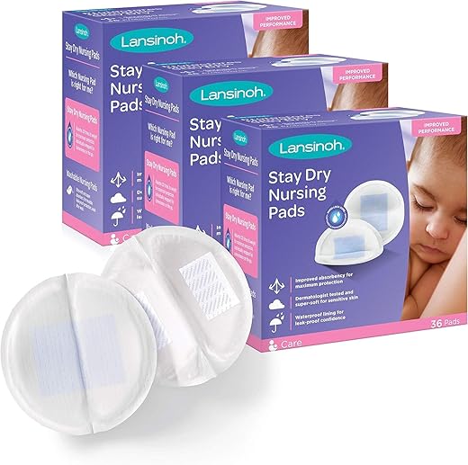 Absorventes Descartáveis Stay Dry para Amamentação, 108 Unidades – Marca Lansinoh - Lansinoh