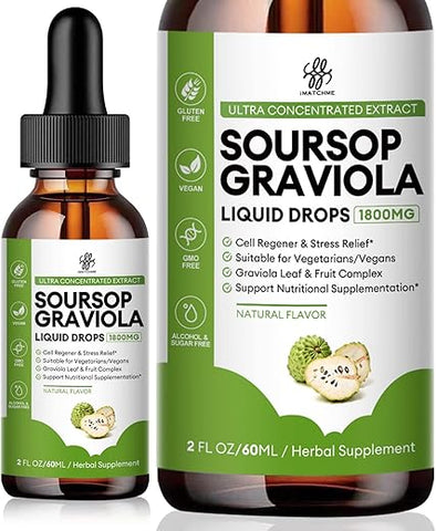 iMATCHME - Graviola Líquida de Soursop em Gotas para Suporte Celular – 100ml