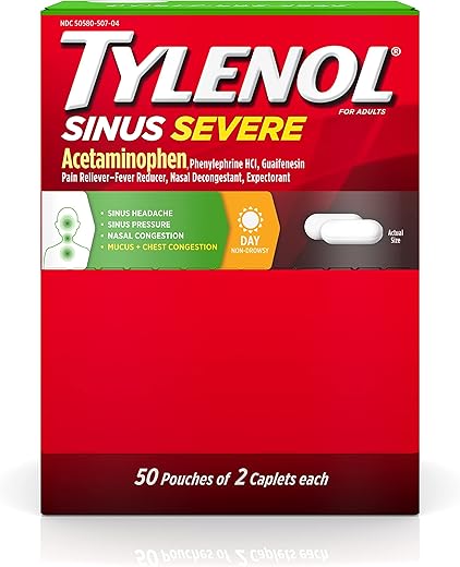 Sinus Severe Daytime Caplets – Alívio da Dor | Marca Tylenol - Tylenol