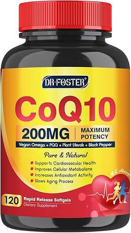 Quinovit - CoQ10 200mg Softgels com Vitamina E – Potencialize sua saúde com a marca líder em CoQ10