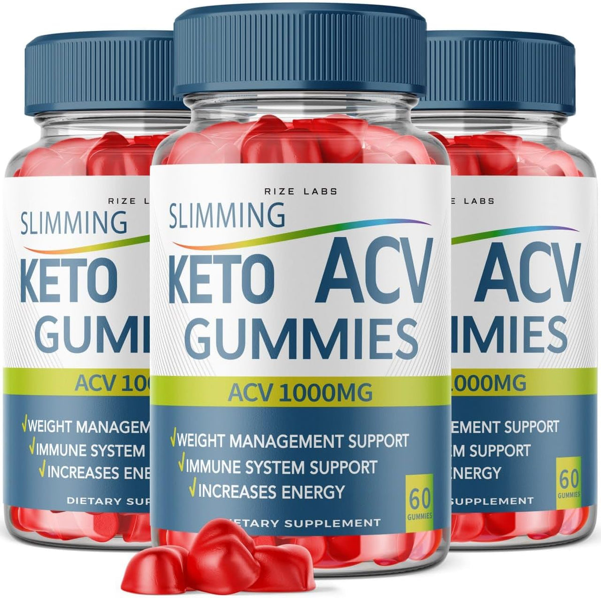 rize labs - (3 Pacotes) Gomas Slimming Keto – Gomas Slimming Keto ACV Avançado para Perda de Peso – Gomas Slimming Keto com Vinagre de Maçã – Queima de Gordura Abdominal (180 Gomas)
