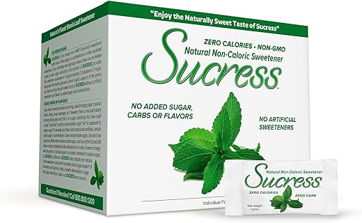 ANDREW LESSMAN - Andrew Lessman Sucress Stevia Sweetener 500 Pacotes – Adoçante Natural de Folha de Stevia Não Calórico, Zero Calorias, Não-OGM, Sem Açúcar Adicionado, Carboidratos ou Sabores, Sem Ingredientes Artificiais | Marca Andrew Lessman