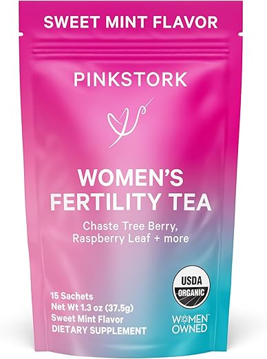 Chá de Fertilidade Orgânico Pink Stork – Auxilia na Concepção para Ela