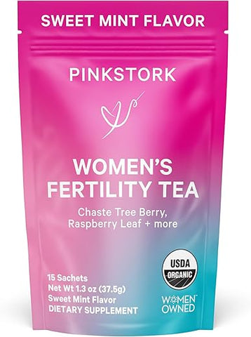 Chá de Fertilidade Orgânico Pink Stork – Auxilia na Concepção para Ela